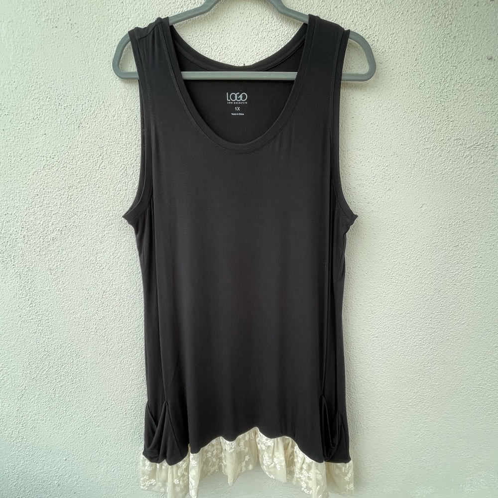 Black w/lace blouse